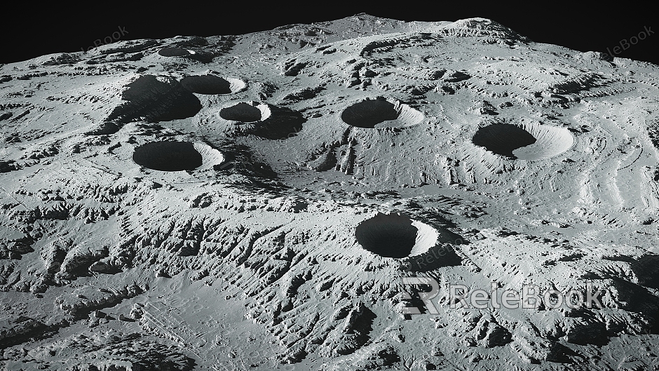 Moon Landscape Moon Ground Moon Terrain Moon Geopark Valley Moon Mars model