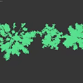 Arbor Trees With Lush Green Foliage Various Trunk Shapes And Human Figure