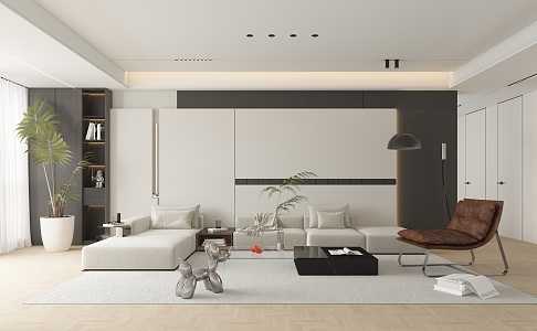 modern living room 3d model