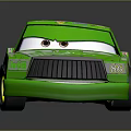 Green Race Car With Number 86 And Sponsor Logos Cartoon Design