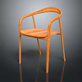 Modern Wooden Leisure Chair With Curved Armrests And Light Wood Tone Design