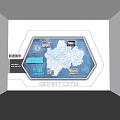 Technology background wall 3d model