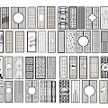 Creative Partition Designs With Artistic Patterns Circular Motifs And Landscape Prints 3d model