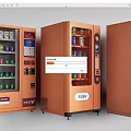 Vending Machine Automatic Beverage Machine Vending Machine Freezer 3d model
