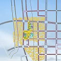 Aerial View Planning of Modern Residential Community With Green Spaces and Road Layout