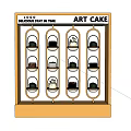 Modern display stand cake window display stand 3d model