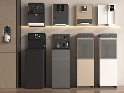 Modern Daily Electrical Water Dispensers With Multiple Colors And Sleek Designs 3d model