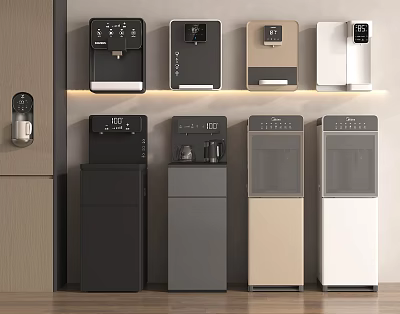 Modern Daily Electrical Water Dispensers With Multiple Colors And Sleek Designs 3d model