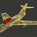 Camouflage Military Airplane Model With Detailed Cockpit Wings And Tail Design
