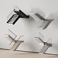 Different Modern Staircase Designs With Glass Railings Wood Steps And Metal Frames