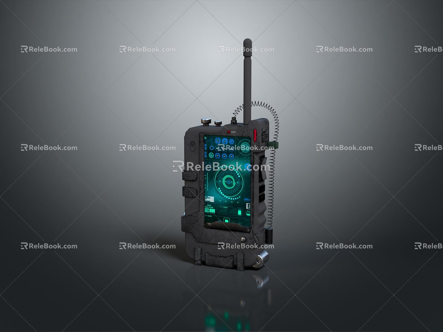 Walkie-talkie military walkie-talkie military radio military wireless telephone 3d model