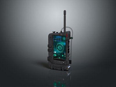 Walkie-talkie military walkie-talkie military radio military wireless telephone 3d model