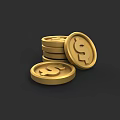 Gold Coin Inspired Jewelry Pieces With Dollar Sign Decorative Elements