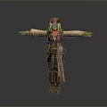 A Man In Pirate Costume With Bandana Beard Belt Boots And Outstretched Arms
