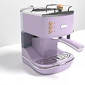 Pastel Purple Coffee Maker Modern Kitchen Appliance With Stylish Design And Control Buttons