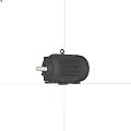 Two Industrial Motors With Gray Housing Heat Sink Design And Rotating Shafts