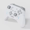 White Electric Toy Game Controller With Joysticks Buttons And LED Lights