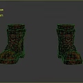 Stylish Vintage Handcrafted Leather Boots With Decorative Straps Buttons And Retro Texture