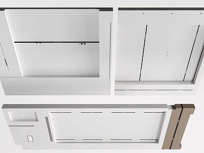 Modern Ceiling Design With Structural Details And Panels 3d model