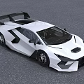 White Sports Car With Modern Aerodynamic Design Sharp Front Face Black Accents And Rear Spoiler