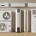 Various Types of Air Conditioners and Fans with Modern Design and Styles