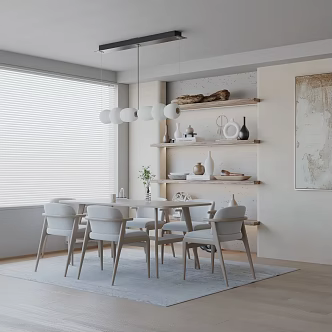Modern dining table 3d model
