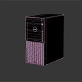 Dell Black Desktop Computer Tower With Modern Mesh Front Panel Design 3d model