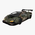 Green OPPO Racing Car With Sleek Exterior And Rear Wing Design Details