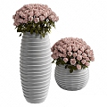 Modern potted flowers vase plant 3d model