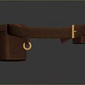 Daily Life Product Brown Leather Strap With Metal Buckle And Ring