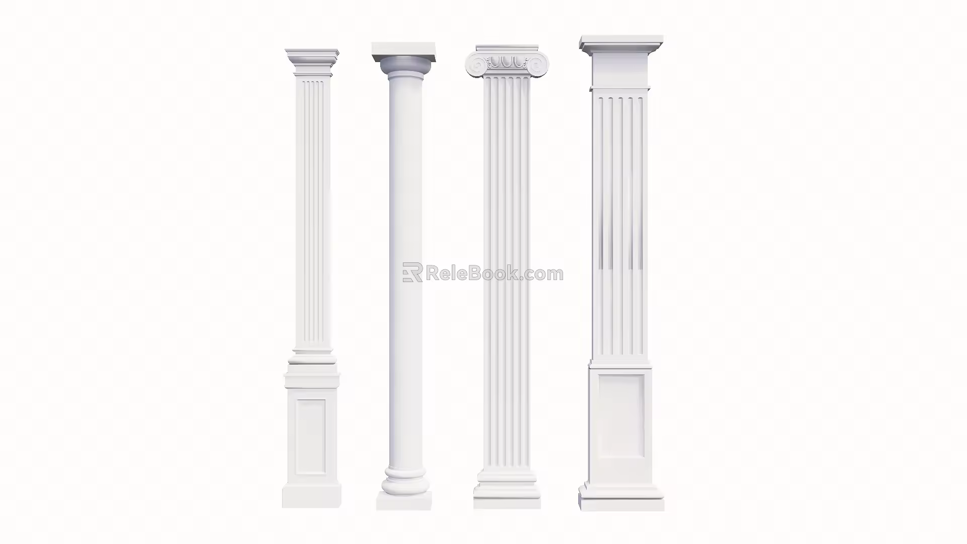 European Roman Column Component Column 3d model