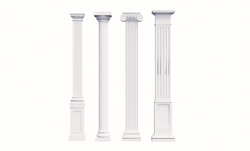 European Roman Column Component Column 3d model