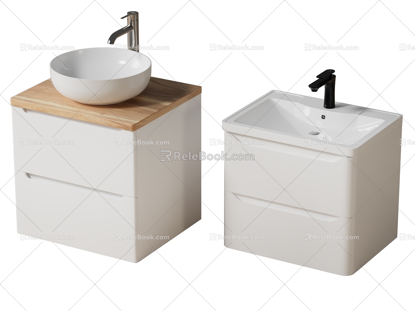 Washbasin with cabinet Washbasin 3d model