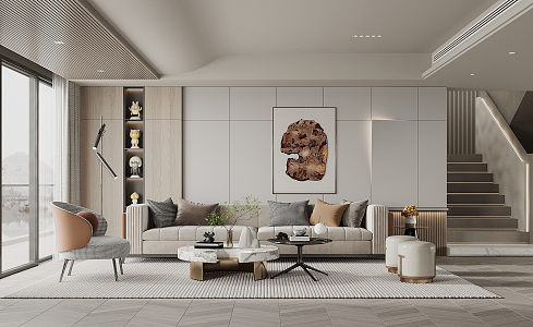 modern living room 3d model