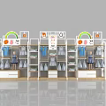 Display Shelves With Multi Layer Design Various Styles For Retail Stores Colorful And Wooden Structures