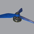 High Quality Blue Drone Propeller With Black Base And Three Blades