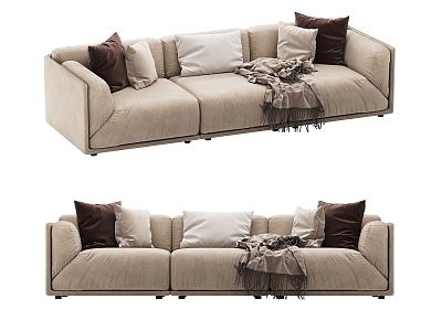 Meridiani three-seat sofa 3d model