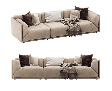 Meridiani three-seat sofa 3d model