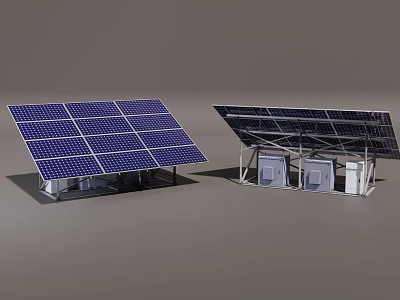 Dual Solar Panel Setups As Practical Daily Electrical Appliances For Residential Energy Solutions 3d model