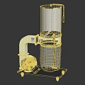 Industrial Electronic Vacuum Cleaner With Transparent Dust Container Top Filter And Wheeled Base