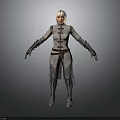 Silver Haired Female Adventurer Character Wearing Gray Coat Brown Belt And Gloves