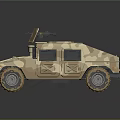 Functional Military Off Road Vehicle With Camouflage Exterior And Roof Equipment