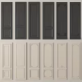 Wainscoting Wall Panels In Black And Beige With Various Decorative Patterns And Designs 3d model