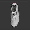White PUMA Athletic Sneakers With Red Accent Sole And Brand Logo Design