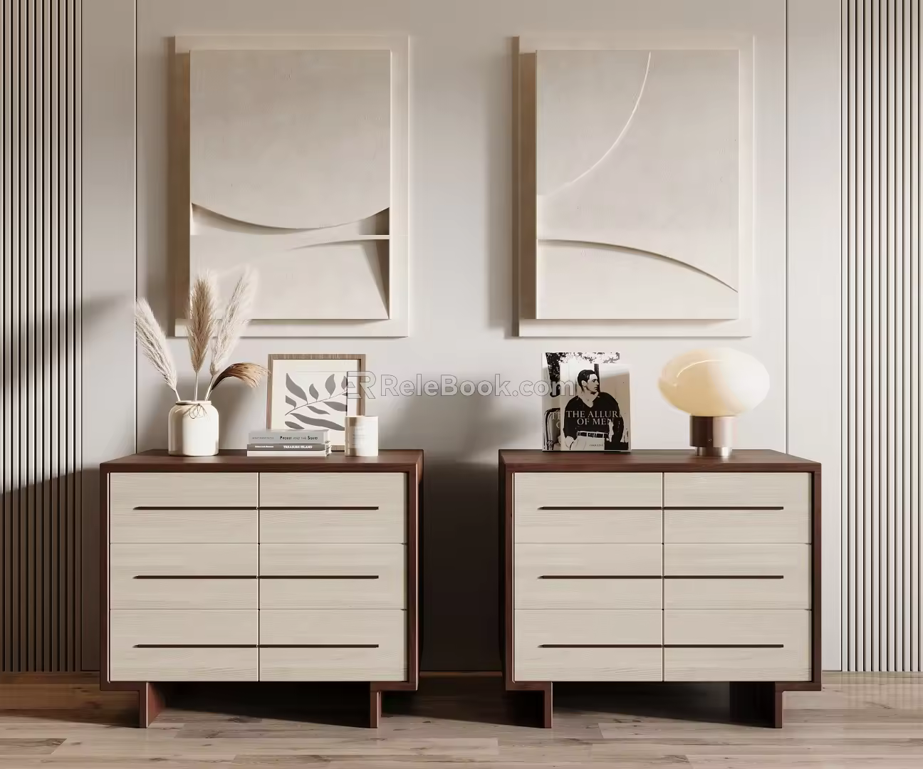 Chinese bedside table 3d model