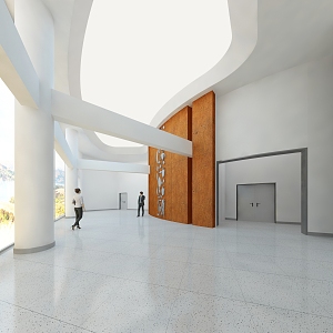 Modern Hall 3d model