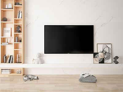 Modern TV Background Cabinet TV Cabinet TV Background Wall Ornaments 3d model