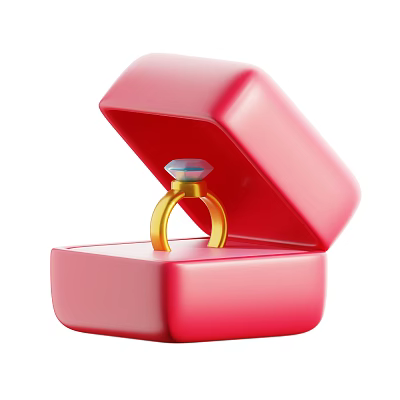 Modern Ring Diamond Ring Valentine's Day Gift Valentine's Day Jewelry Cartoon Diamond Ring Cartoon Valentine's Day Gift 3d model