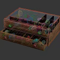 Wooden Jewelry Organizer Box With Glass Top Drawers And Compartments For Accessories