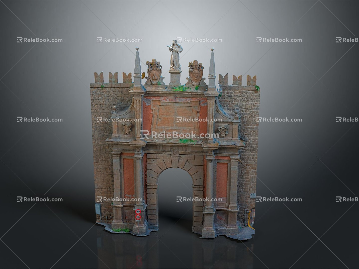 Puerto Rico Gate Ancient Gate San Juan Gatehouse Stone Gatehouse in Puerto Rico 3d model